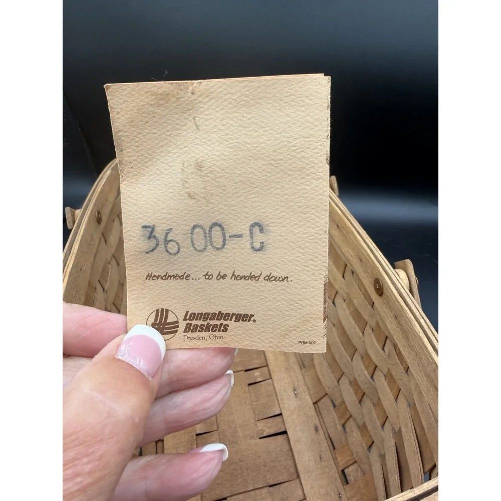 🧺✨ Longaberger 1986 Vintage Large Chore Basket – Made 1 Year Only 🍂🏡